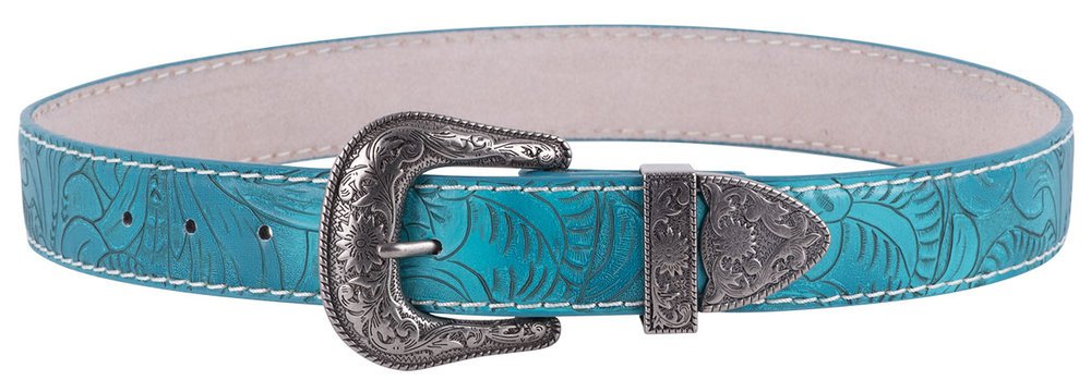 Tooled Turquoise Belt - Pinto Ranch