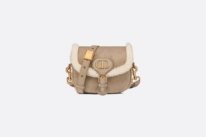 Small Dior Bobby Bag Beige Shearling - products | DIOR