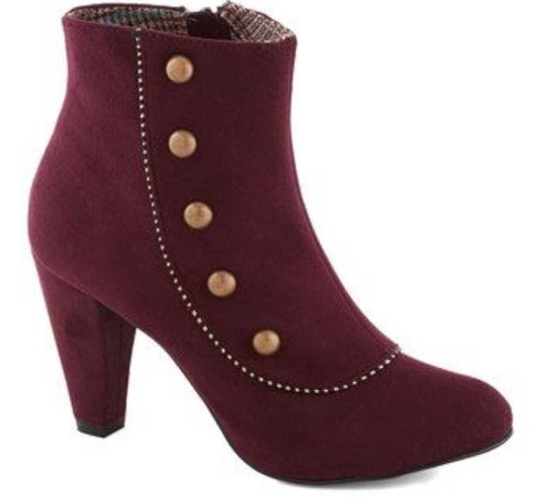 Victorian maroon boots