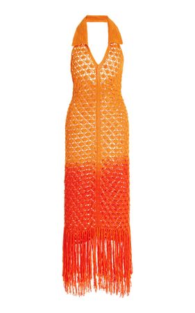 Exclusive Summer Club Crocheted Silk Midi Dress By Alejandra Alonso Rojas | Moda Operandi