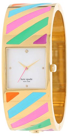 Amazon.com: kate spade new york Women's 1YRU0190 "Stripe Delacorte" Bangle Watch: Clothing