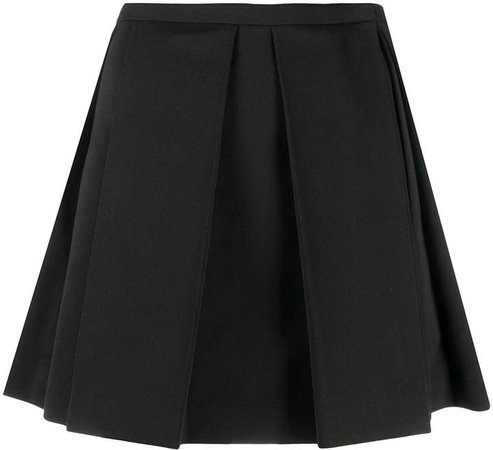pleated A-line skirt