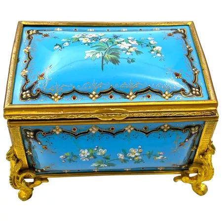 A Superb Palais Royal Antique French 'Bombe' Jewel Casket with : Grand Tour Antiques | Ruby Lane