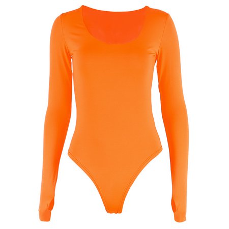 orange neon bodysuit
