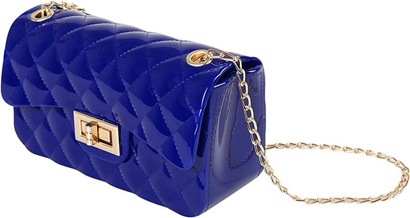 ONLVAN Summer Jelly Crossbody Bag Purse，Fashion Ladies Shoulder Bag, Candy Color Jelly Handbags, Crossbody Bag for Women Girls (Royal Blue): Handbags: Amazon.com
