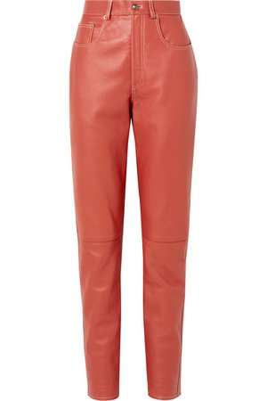 Gucci | Leather straight-leg pants | NET-A-PORTER.COM