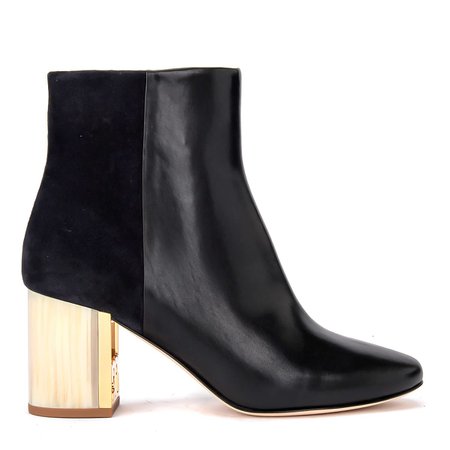 Trie Burch Gigi Model Ankle Boots In Black Leather And Suede