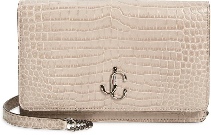 Palace Croc Embossed Leather Clutch