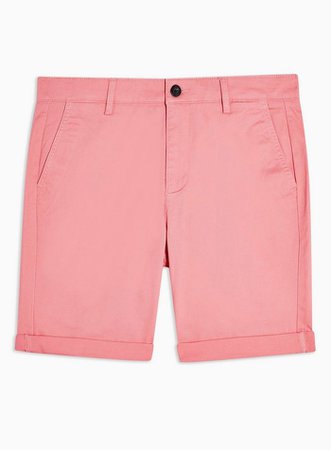 Coral Skinny Chino Shorts | Topman