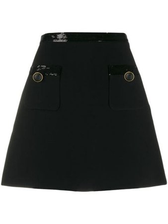 Miu Miu Sequin Trim A-line Skirt - Farfetch