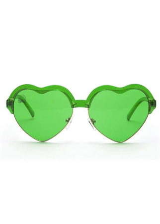green heart sunglasses