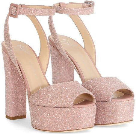 glitter pink heels