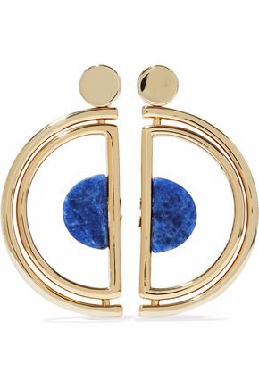 Gold-tone agate earrings | BEN-AMUN | Sale up to 70% off | THE OUTNET