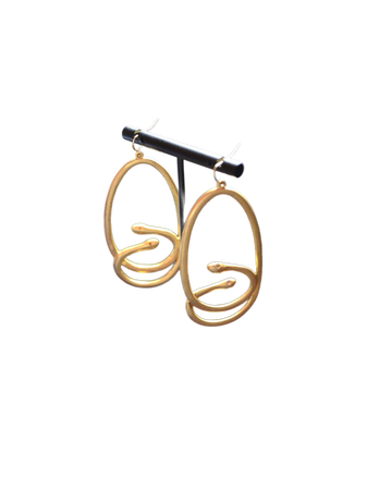 gold vintage snake earring jewelry