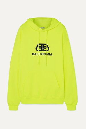 Balenciaga | Printed cotton-jersey hoodie | NET-A-PORTER.COM