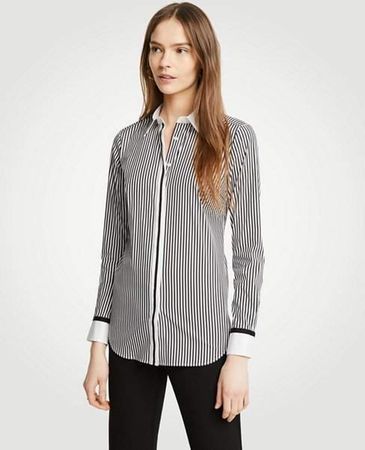 Grosgrain Striped Perfect Shirt