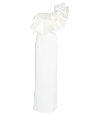 Solace London Ellis Maxi Dress In White | INTERMIX®