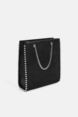 STUDDED TOTE BAG - BAGS-WOMAN-SHOES & BAGS | ZARA United States