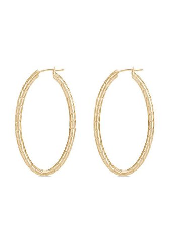 Shop John Hardy 18kt yellow gold Classic Chain hoop earrings with Express Delivery - FARFETCH