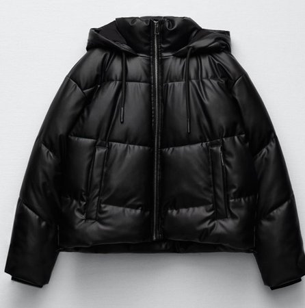 puffer jacket- black