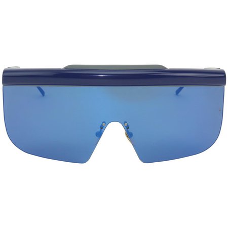 Jacques Marie Mage 'Connie' Space Age Blue Sunglasses For Sale at 1stdibs