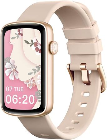 Amazon.com: SHANG WING Smart Watches for Women Compatible with iPhone Android Phones, LYNN2 Slim Women's Watch Fitness Tracker Digital Watch with Heart Rate Monitor Pedometer Step/Sleep Tracker Waterproof Pink : Electronics
