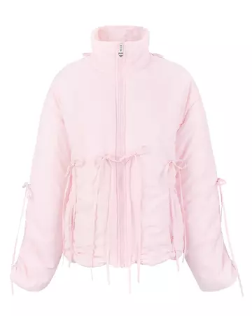 Bow Puffer Jacket - Pink - MY MUM MADE IT