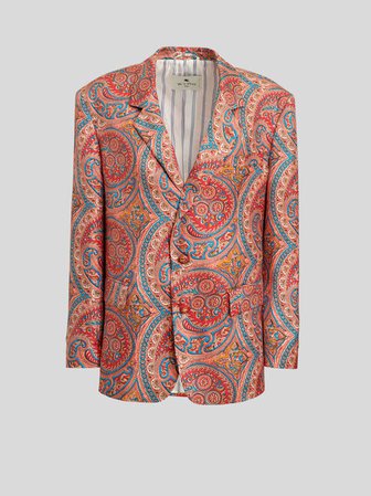 Tailored Paisley silk jacket | Women | Pink | ETRO
