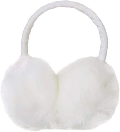 Earmuffs Ear Warmers For Women Winter Fur Foldable Ear Warmer, A White at Amazon Women’s Clothing store