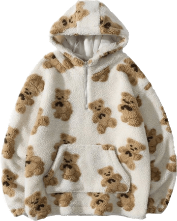 Teddy bear fuzzy hoodie