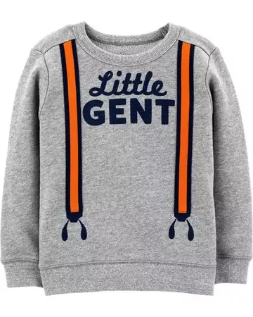 Baby Boy Little Gent French Terry Pullover | Carters.com