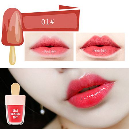 Vova | NOVO Cute Ice Cream Lip Tint Makeup Red Liquid Matte Lipstick Pigment Nude Lasting Moisturizer