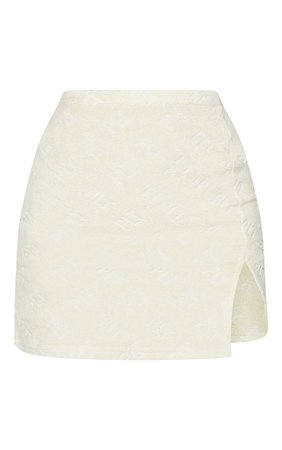 Prettylittlething Stone Towelling Mini Skirt | PrettyLittleThing CA