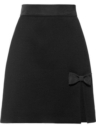 Shop Miu Miu A-line bow detail skirt with Express Delivery - FARFETCH