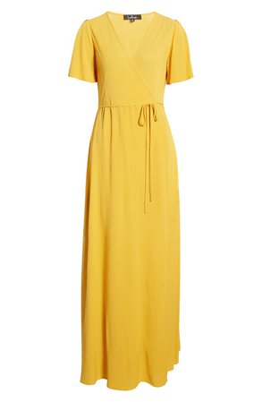 Lulus Much Obliged Wrap Maxi Dress | Nordstrom