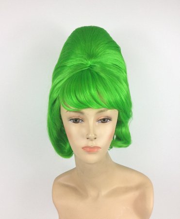 green beehive wig