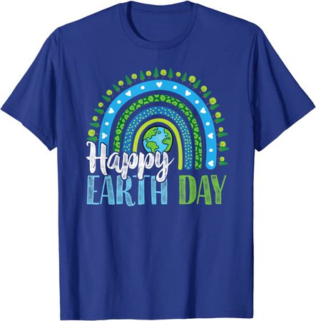 Happy Earth Day - BoHo Rainbow T-Shirt : Clothing, Shoes & Jewelry