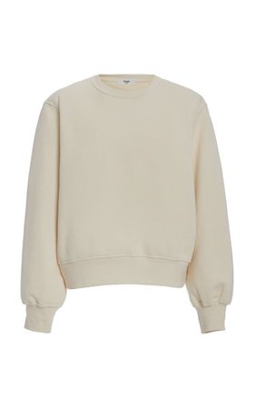 Vanessa Padded-Shoulder Cotton Sweatshirt By The Frankie Shop | Moda Operandi