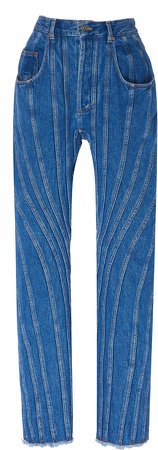 High-Rise Straight-Leg Jeans Size: 42