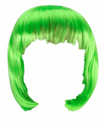 Wig Green Bob - Green Wig Png Free PNG Images & Clipart Download #420150 - Sccpre.Cat