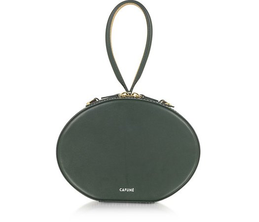 Cafuné Forest Green Leather Egg Bag at FORZIERI