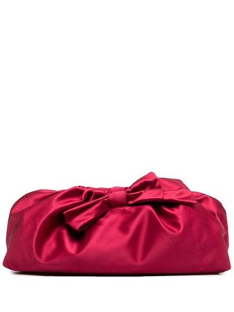 RED(V) bow-detail satin clutch bag red VQ2B0C55CUN - Farfetch