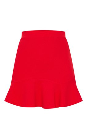 Verity Red Flippy Hem Mini Skirt | PrettyLittleThing