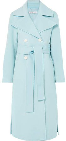 REJINA PYO - Simone Belted Wool-blend Felt Coat - Sky blue