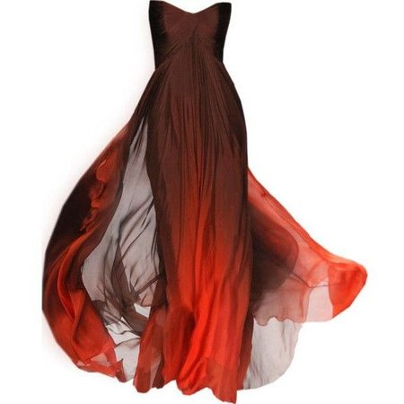 Red-Brown Ombre Gown