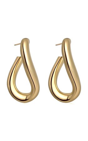 Lydia Gold-Plated Twisted Hoop Earrings by Emili | Moda Operandi