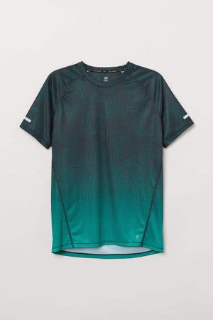 Short-sleeved Running Shirt - Blue