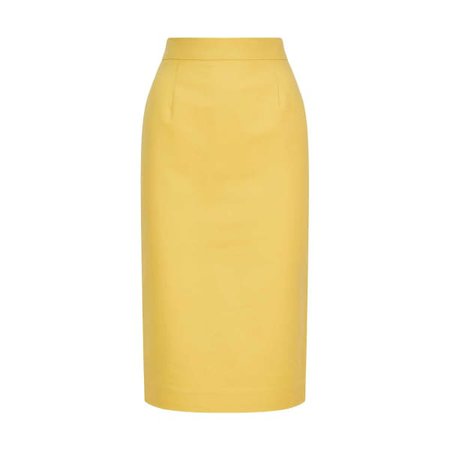 High Waisted Pencil Cotton Skirt (Sunshine Yellow) | Femponiq | Wolf & Badger
