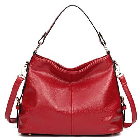 Amazon.com: Women's Leather Hobo Handbag from Covelin, Durable Shoulder Bag Retro Purse Wine Red: Clothing