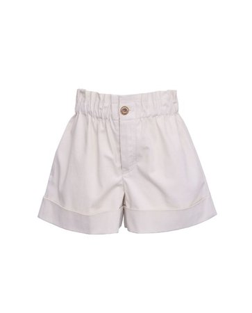 Cotton Paperbag Waist Shorts Dale White - Paade